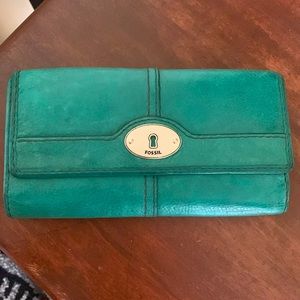 EUC leather fossil wallet